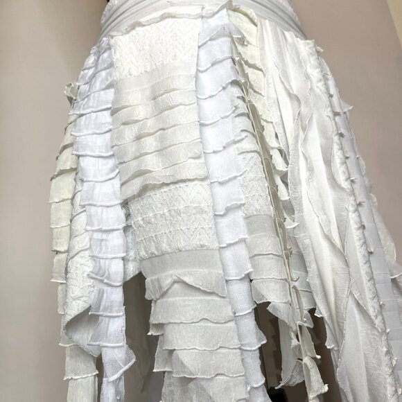 White Mummy Skirt Sz Large XL Beach Bride Top Mermaid Halloween Costume Cosplay - Picture 10 of 13